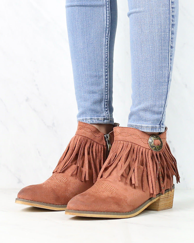 Fringe Boho Ankle Booties in More Colors – Shop Hearts