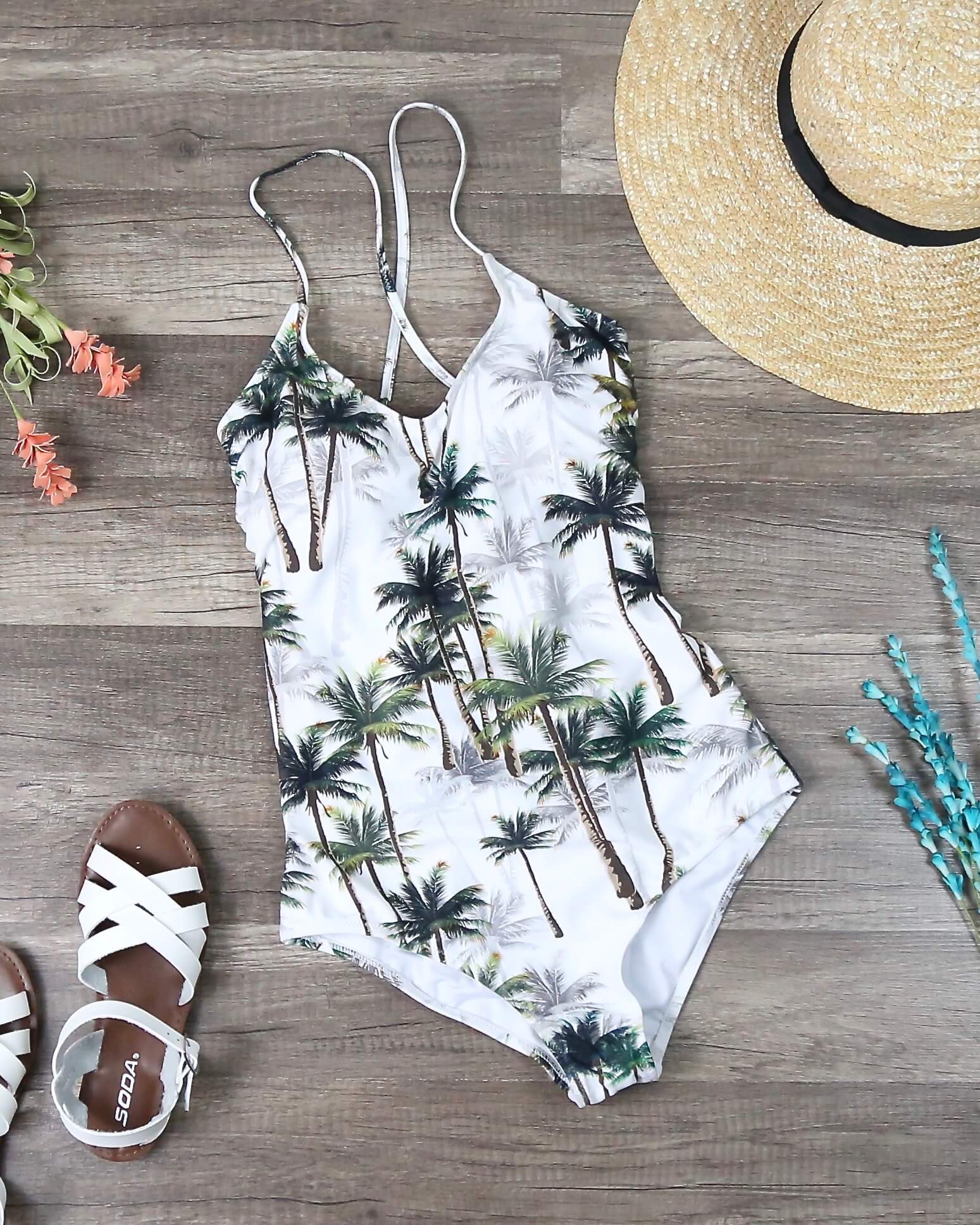 Tropical One Piece Open Back Swimsuit – Shop Hearts