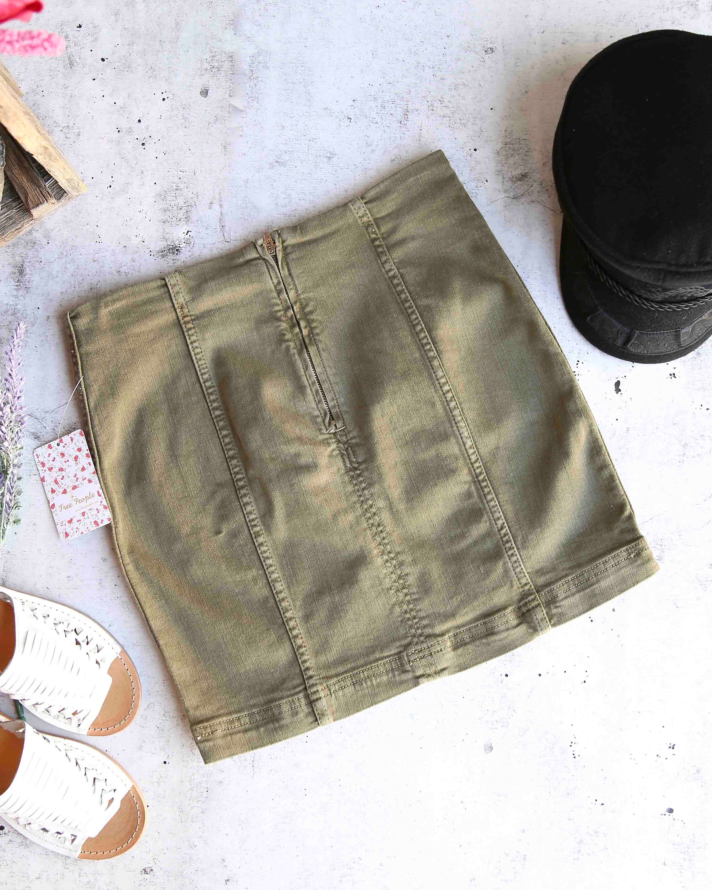 army denim skirt