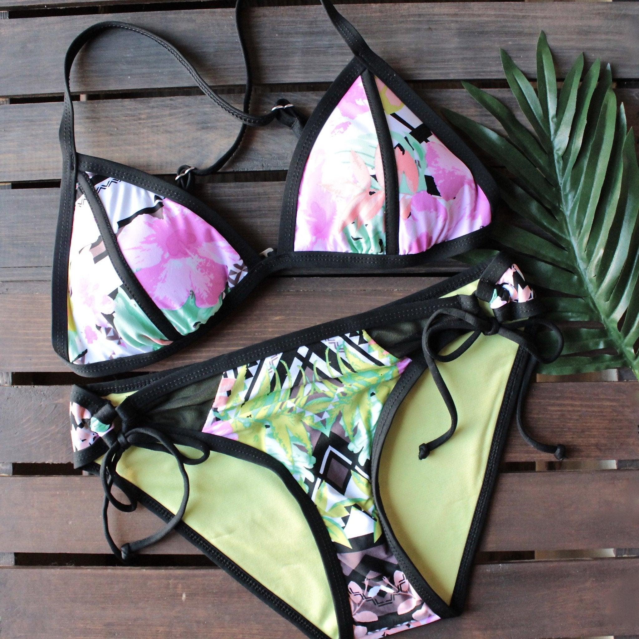 Final Sale - Bikini Lab - It Takes Hue Triangle Bikini Top – Shop Hearts