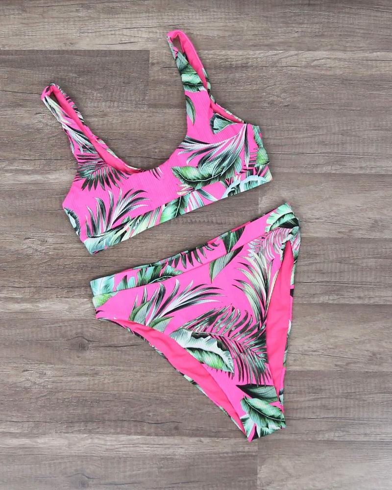 Tropical Fusion High Waisted Bikini in Pink – Shop Hearts