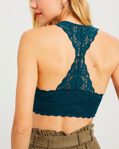 Racerback All Over Scalloped Lace Bralette in More Colors