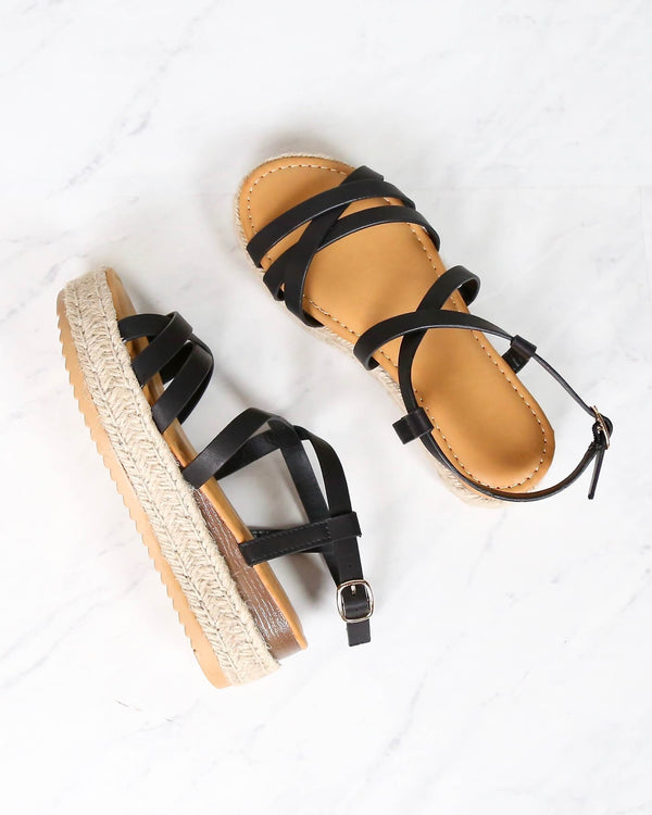 Multi Bands Crossed-Strap Espadrille Platform Sandal with Ankle Strap –  Shop Hearts