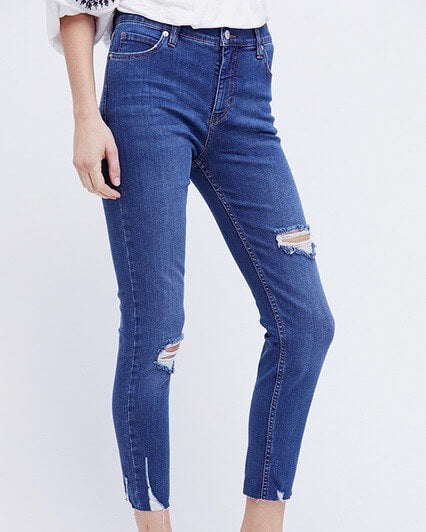 raw hem distressed jeans