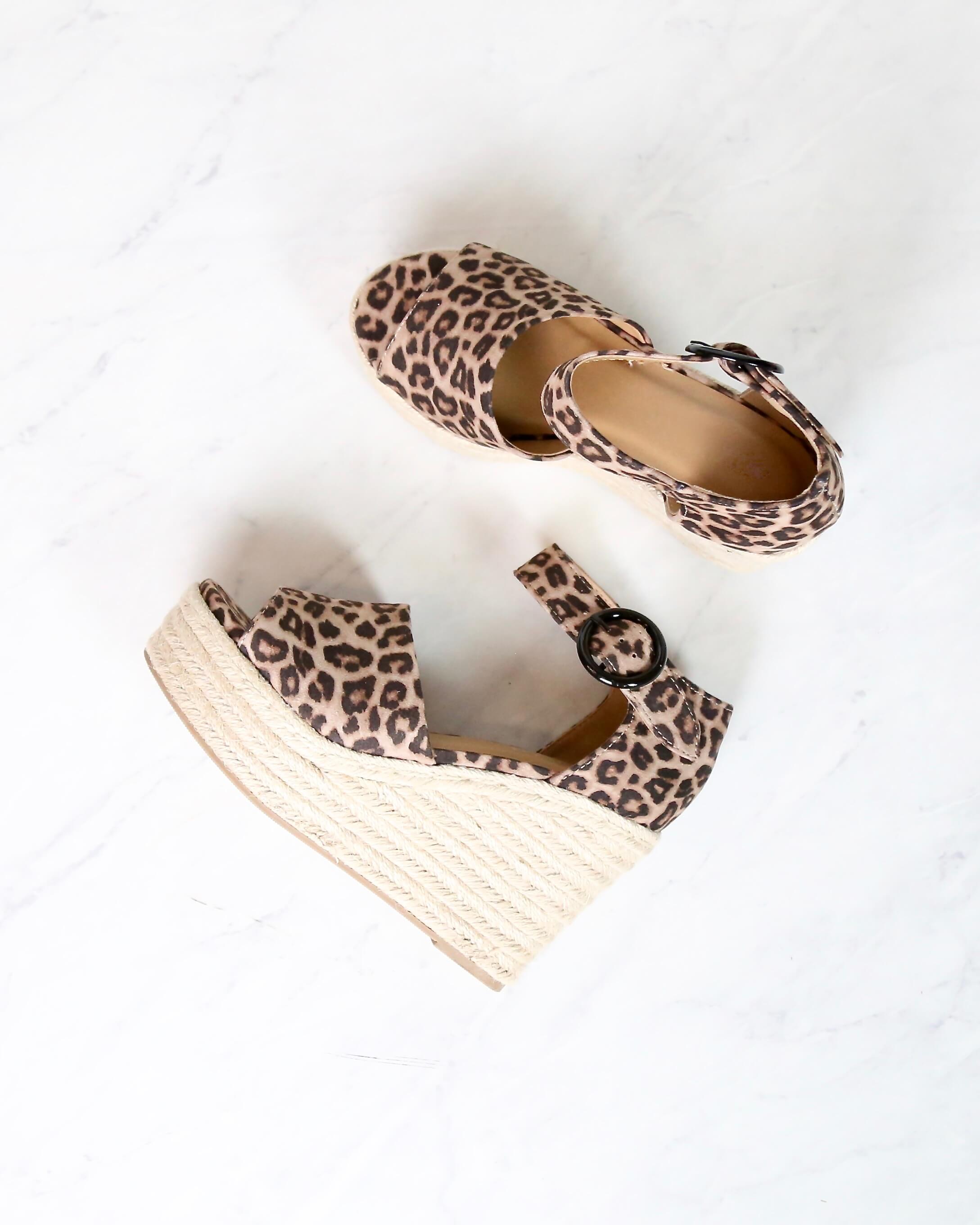 leopard espadrille wedge