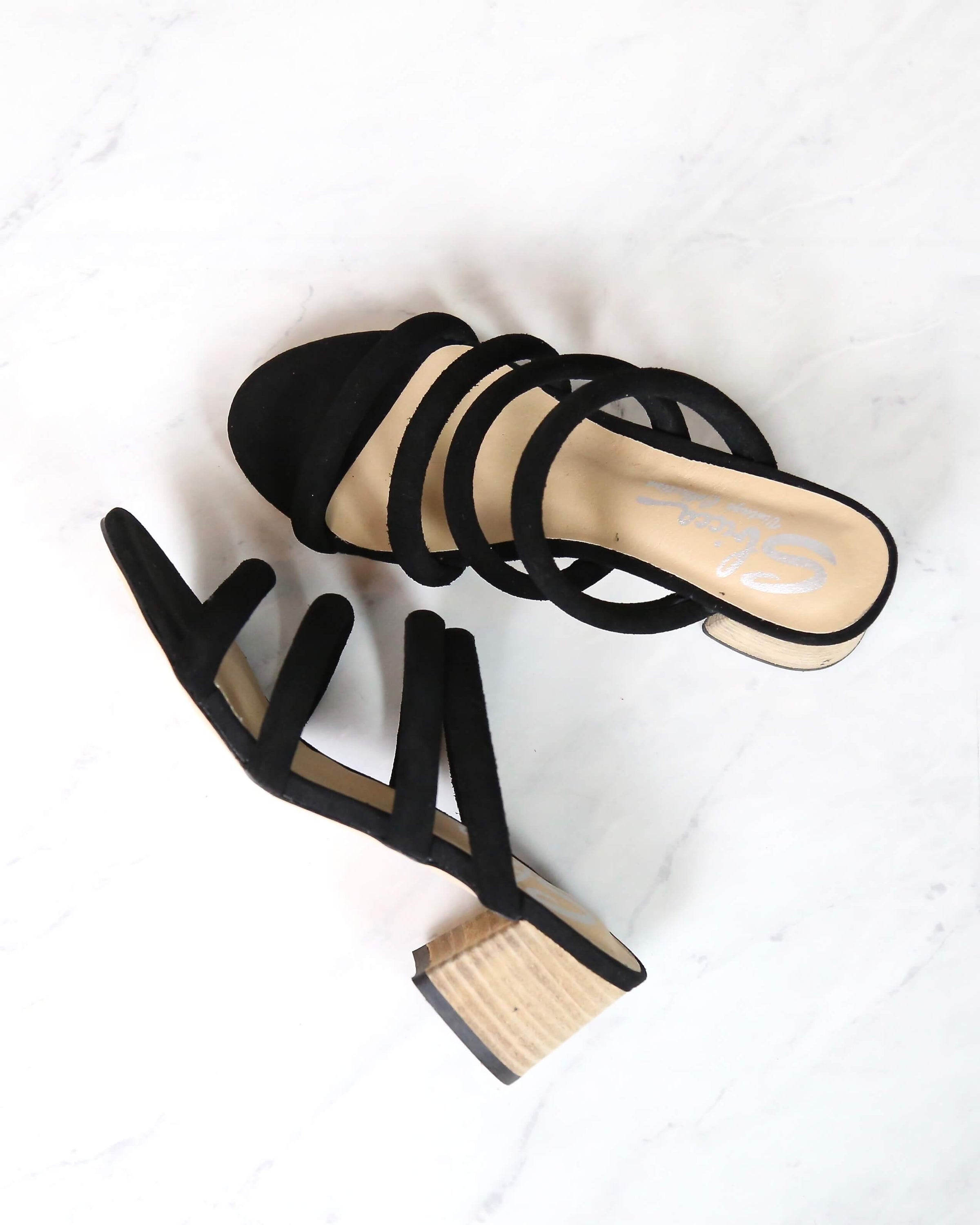 low strappy sandals
