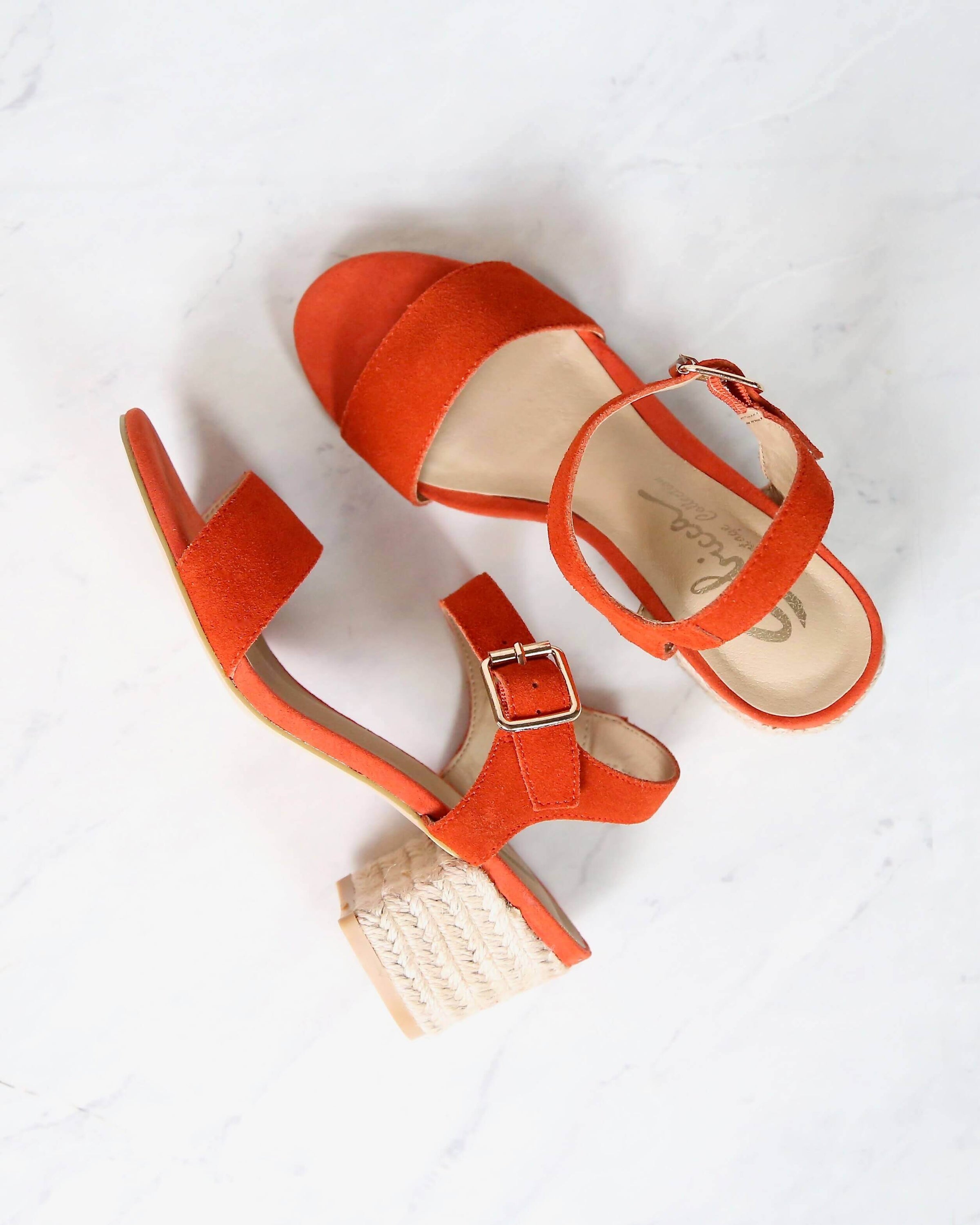 burnt orange suede heels