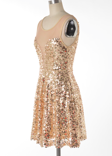 Midnight Rendezvous Gold Sequin Darling Party Dress in Gold – Shop Hearts