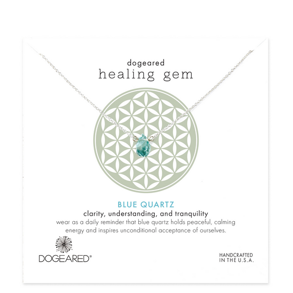 Dogeared - Lasting Healing Gems Blue Quartz Necklace
