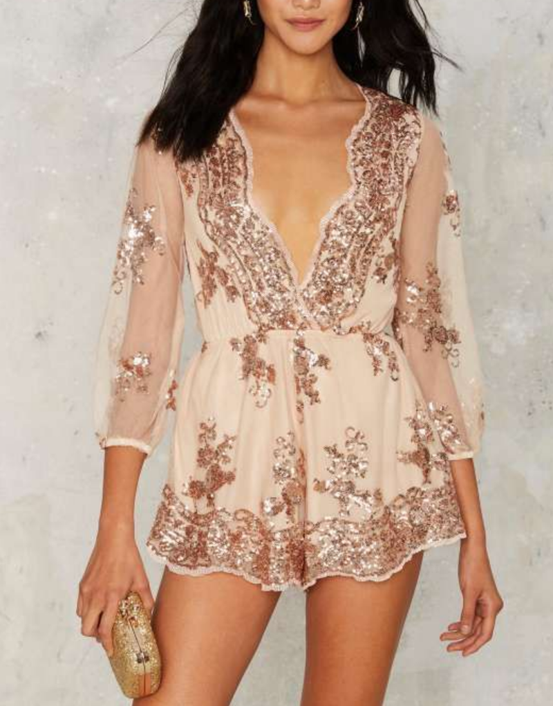 sequin romper dress