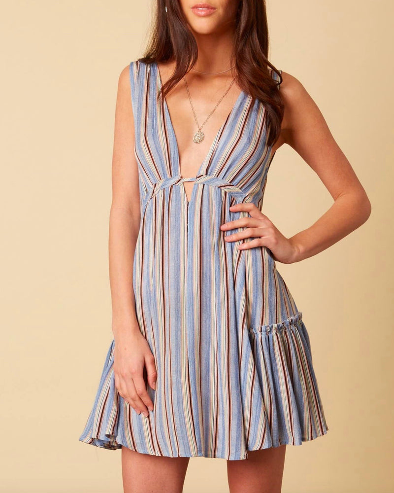 Cotton Candy LA - On The Stripe Mini Dress in Blue – Shop Hearts