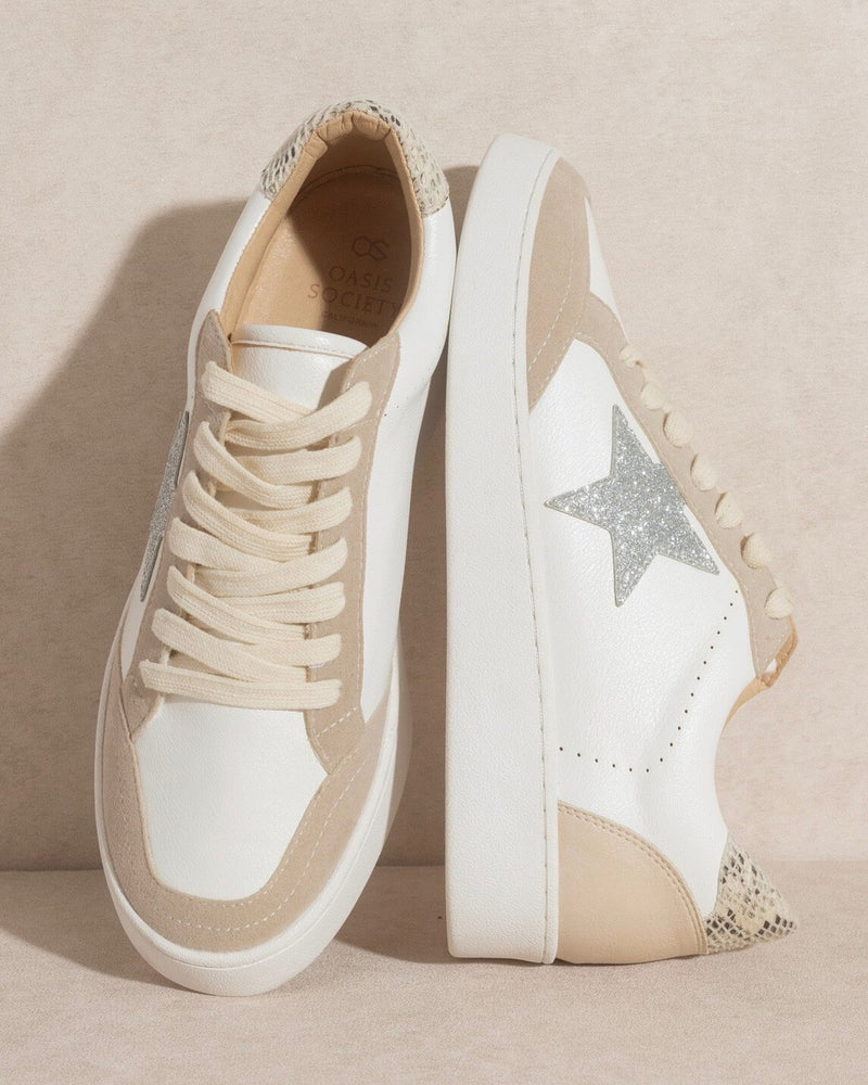 Sparkly Star Sneakers in Taupe – Shop Hearts