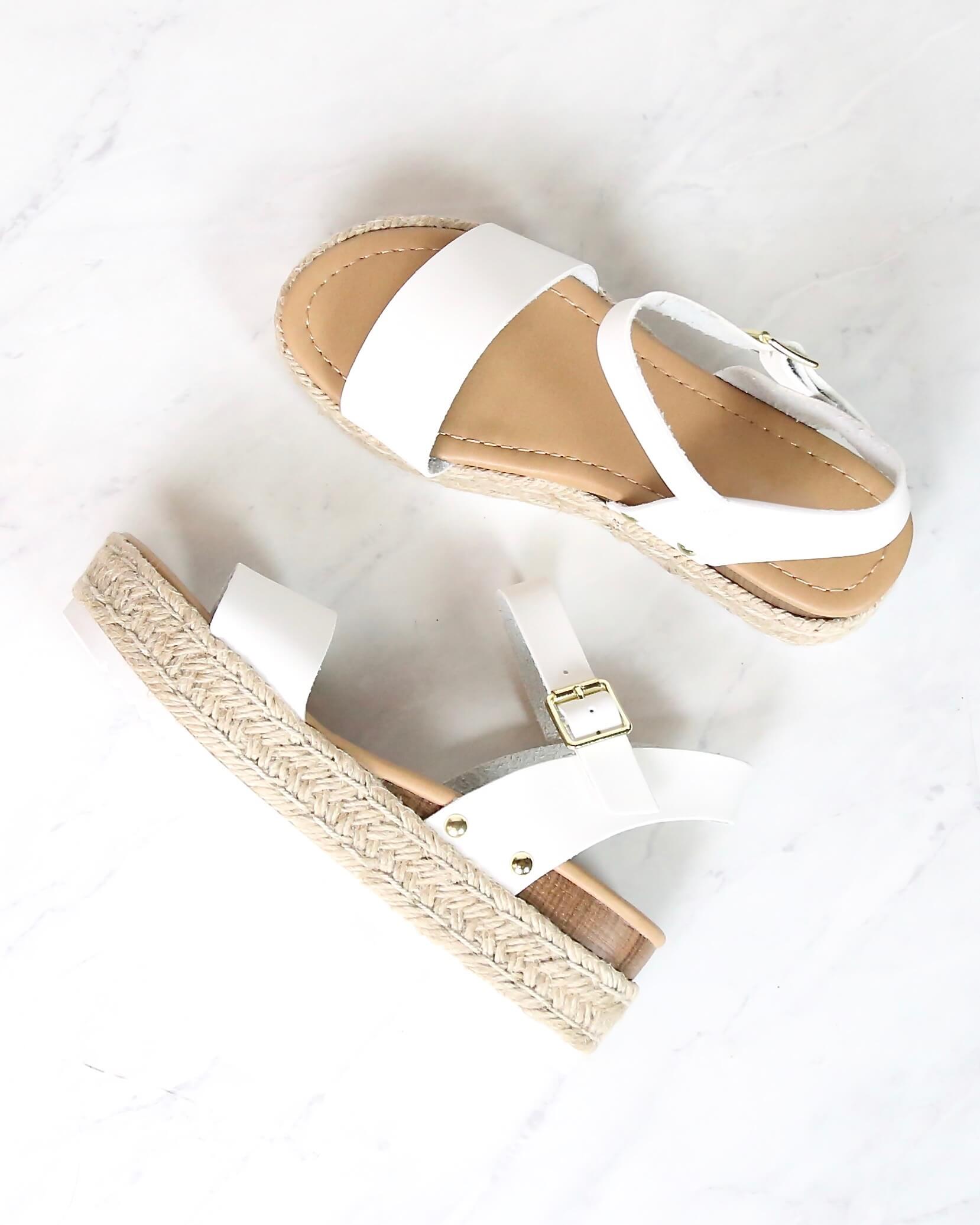 white espadrille platform