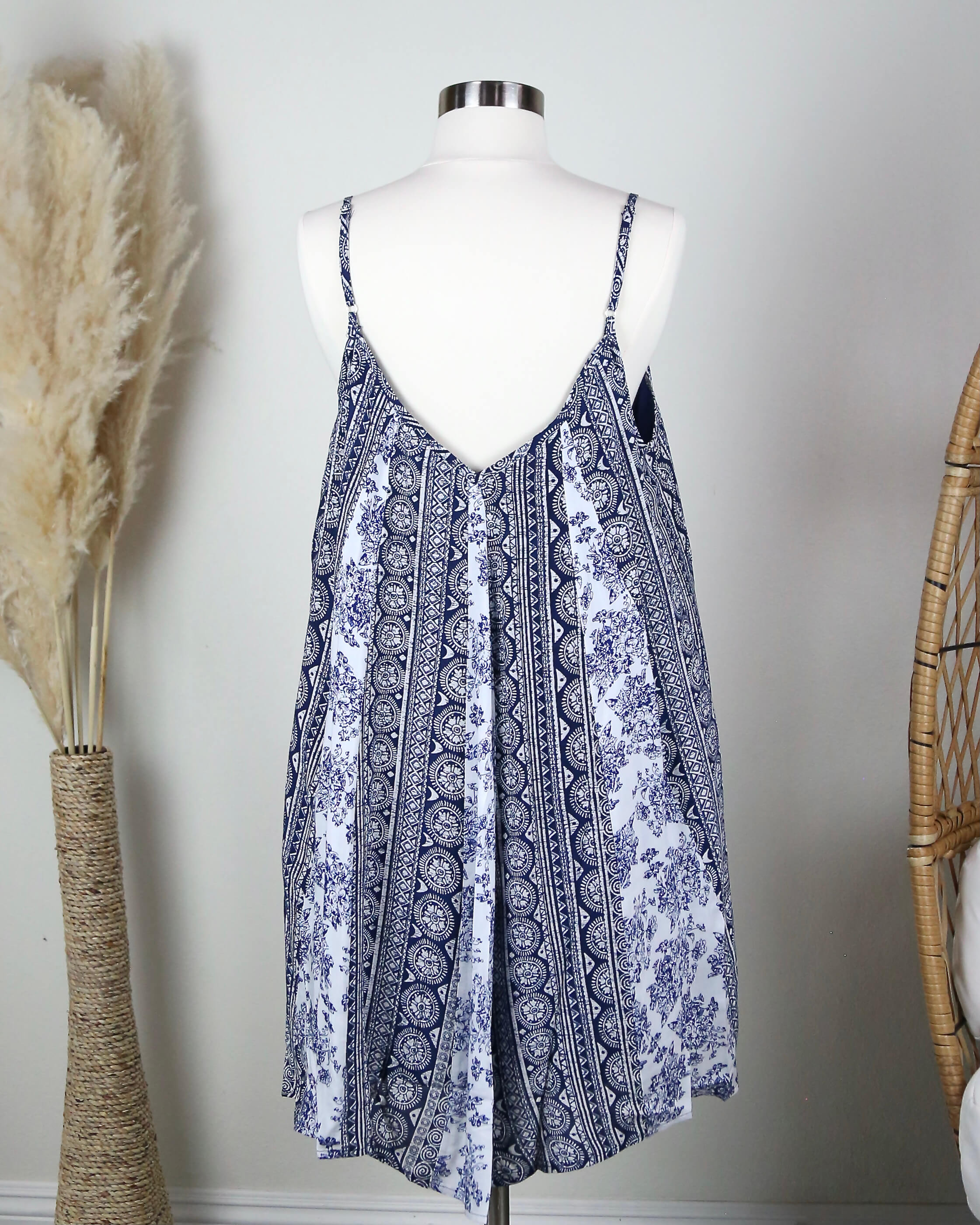 paper hearts boho sunday brunch flowy dress - navy – Shop Hearts