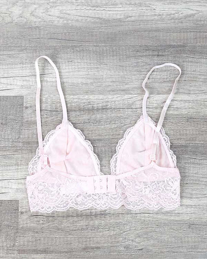 Light Pink Lace Triangle Bralette