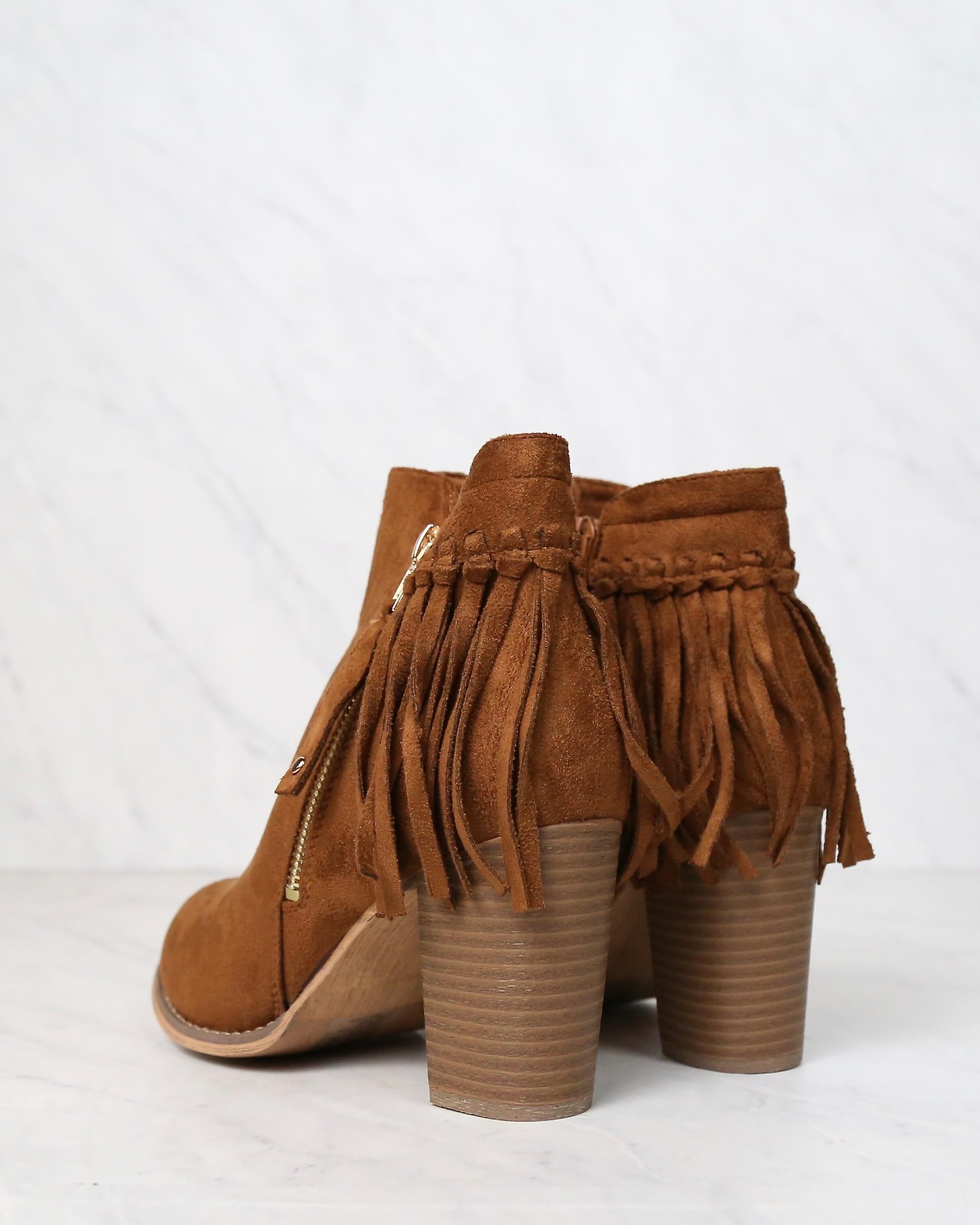 vegan suede booties