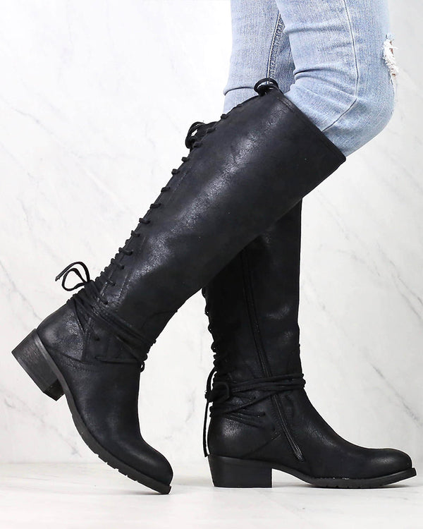 very volatile anchor knee high boot