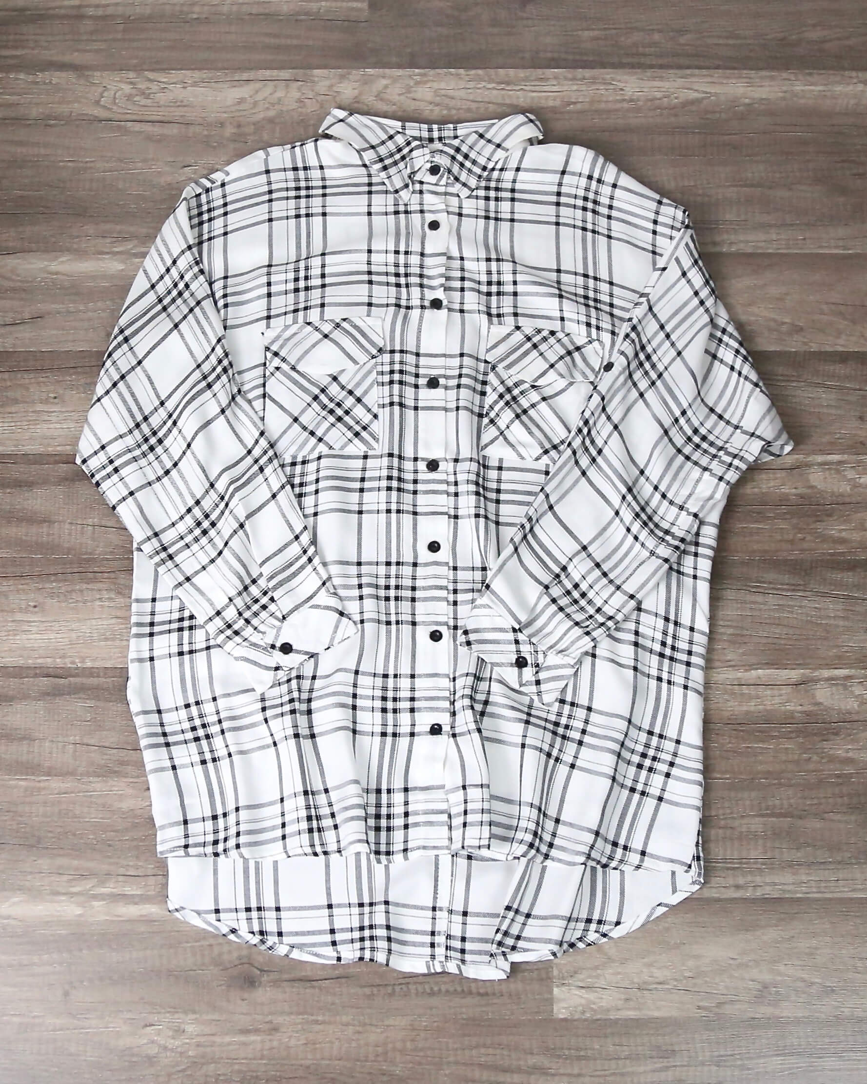 black and white flannel women's