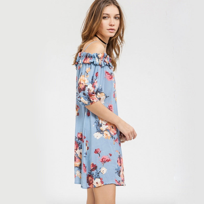 Final Sale - Blu Pepper - Floral Spring Dress - Blue Multi – Shop Hearts
