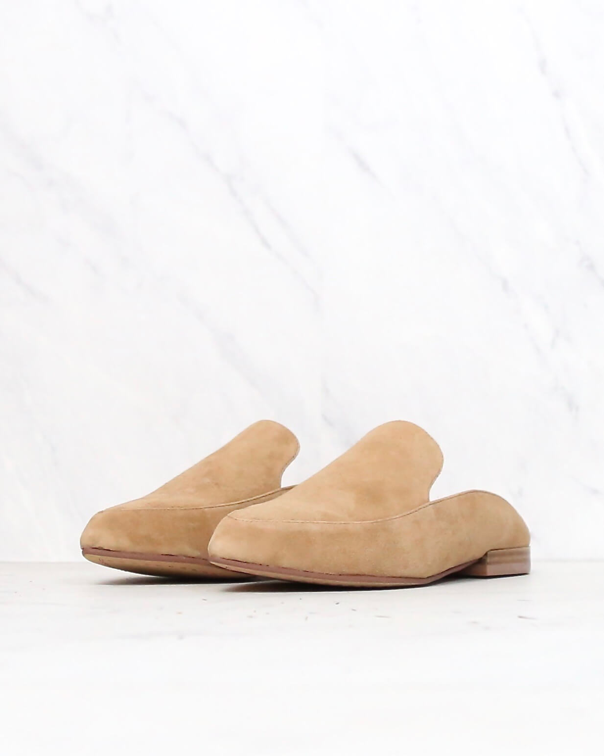 chinese laundry x kristin cavallari capri camel suede loafer slides ...