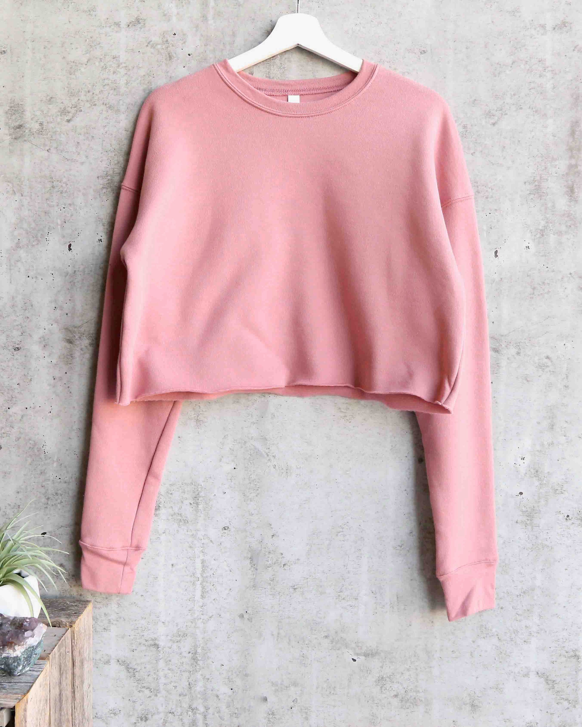 fleece cropped pullover