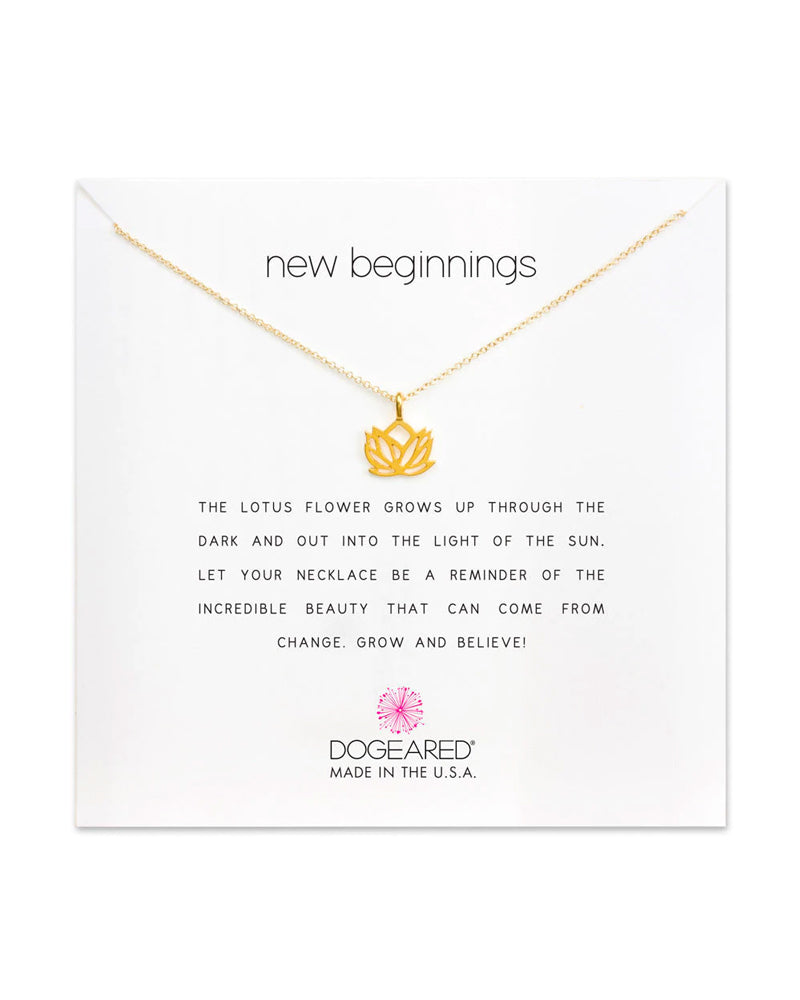 Dogeared - Reminder New Beginnings Pendant Necklace in Gold Dipp