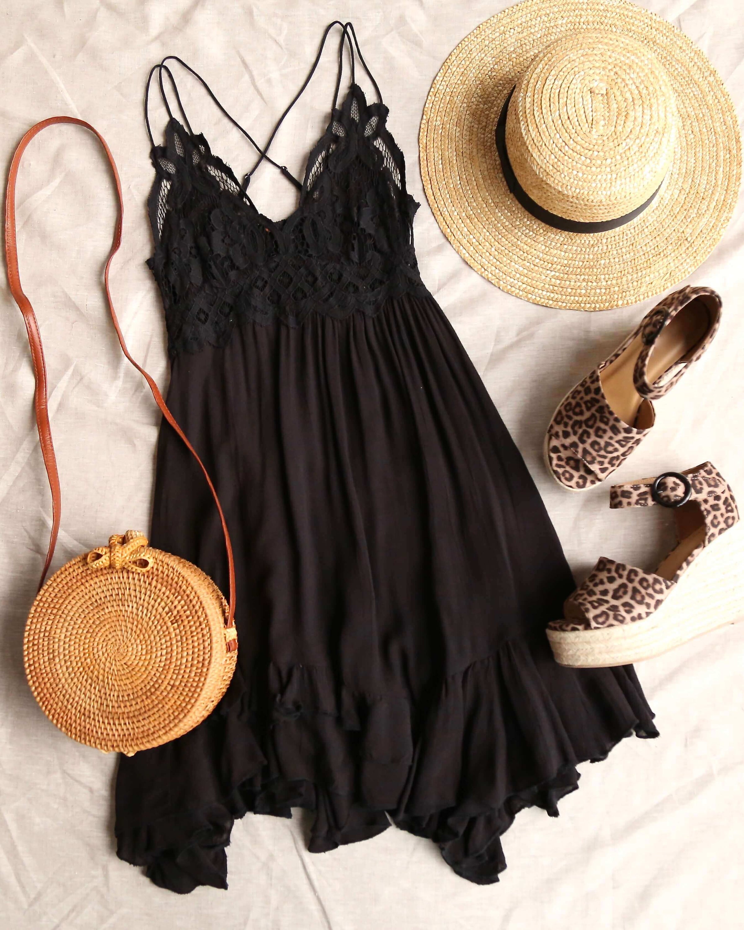 free people adella dress black