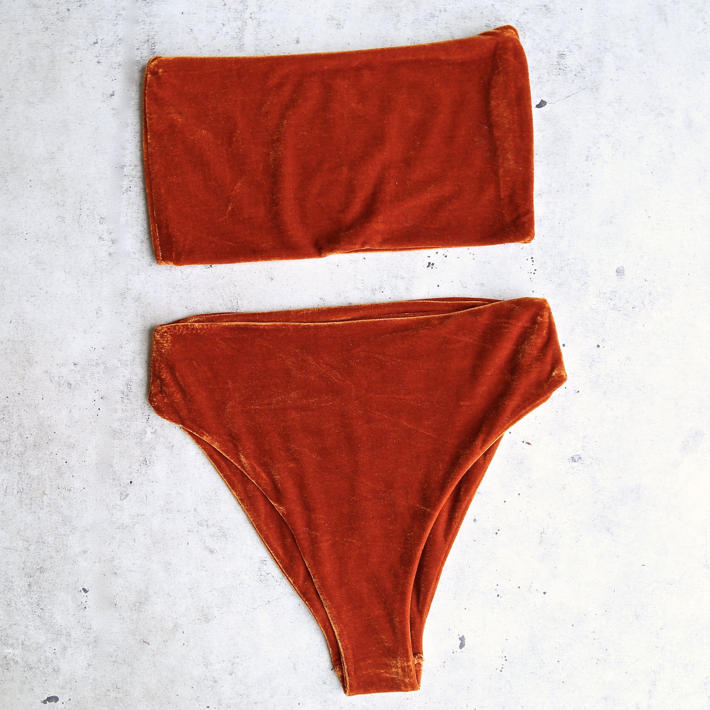 velvet bikini high waisted