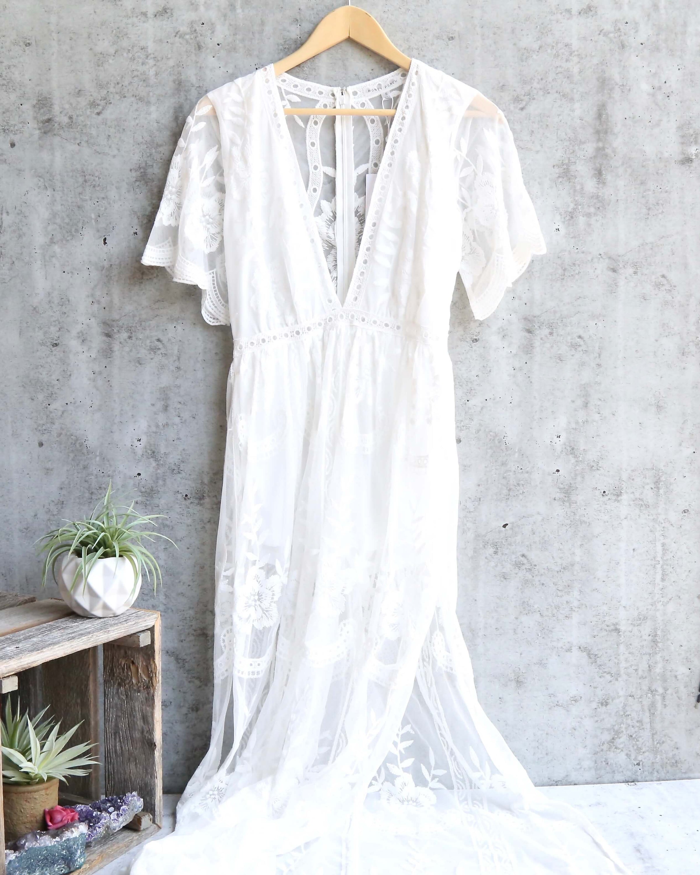 as you wish embroidered lace maxi dress