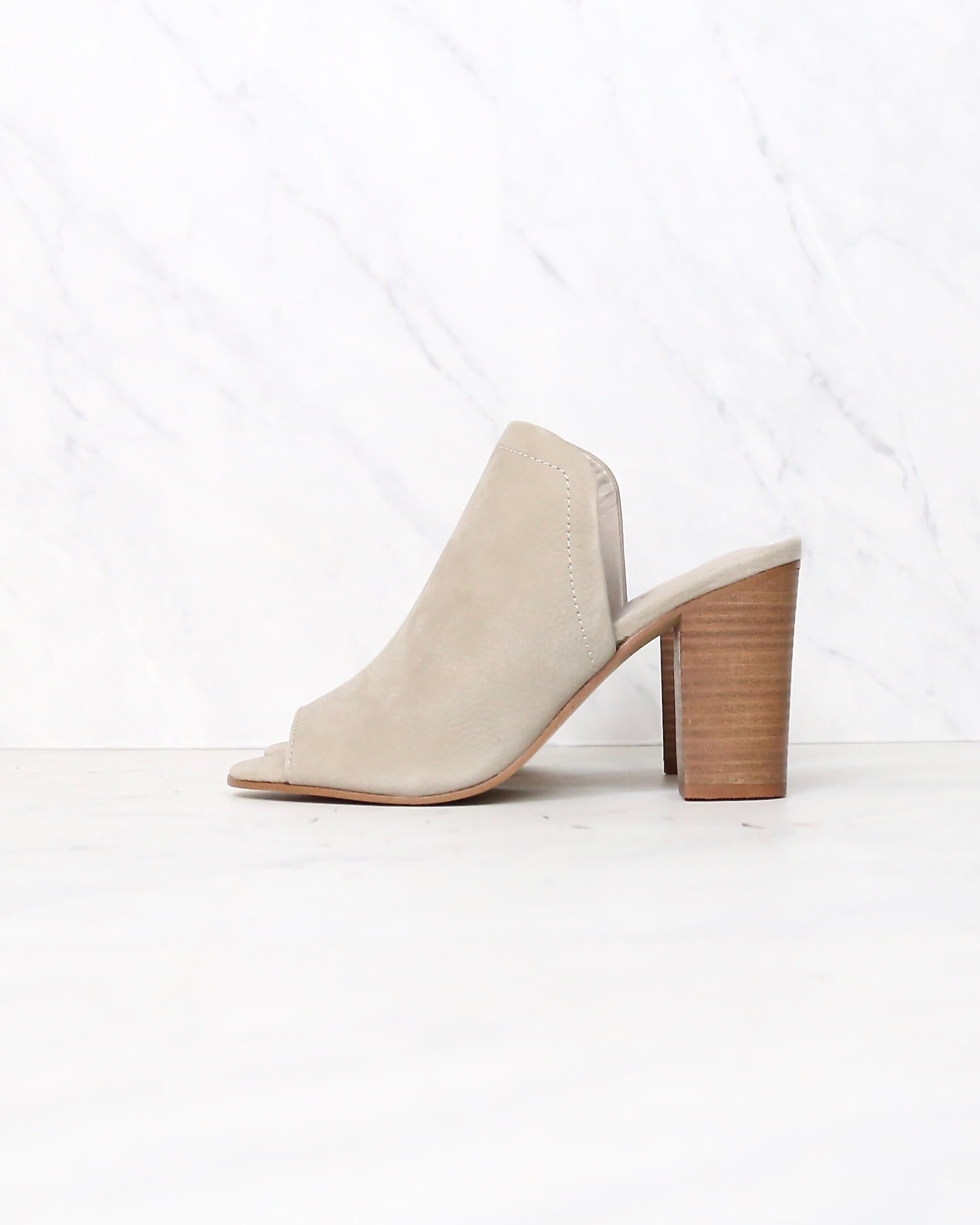 grey mules heels