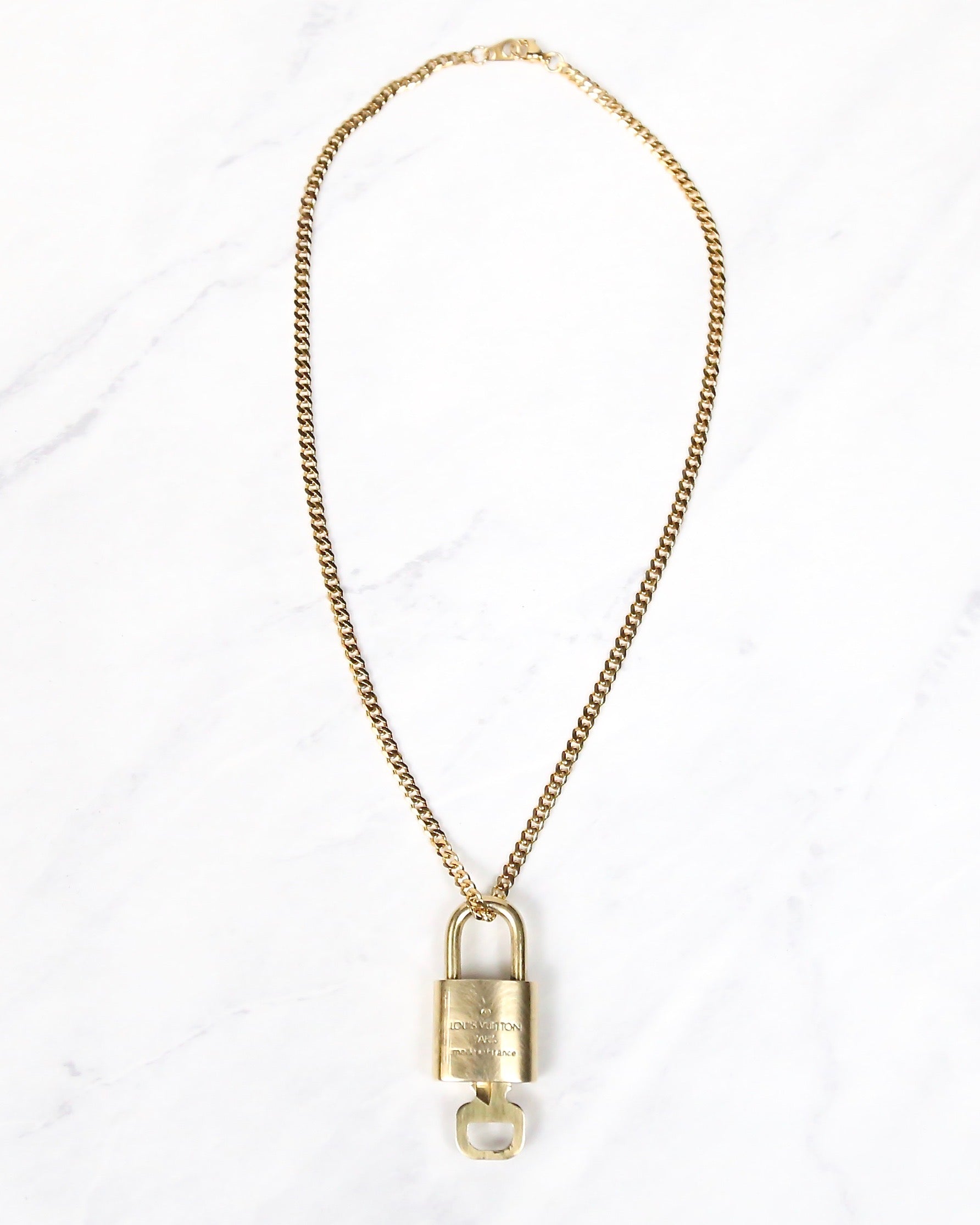 Louis Vuitton Re-purposed Lock Necklace