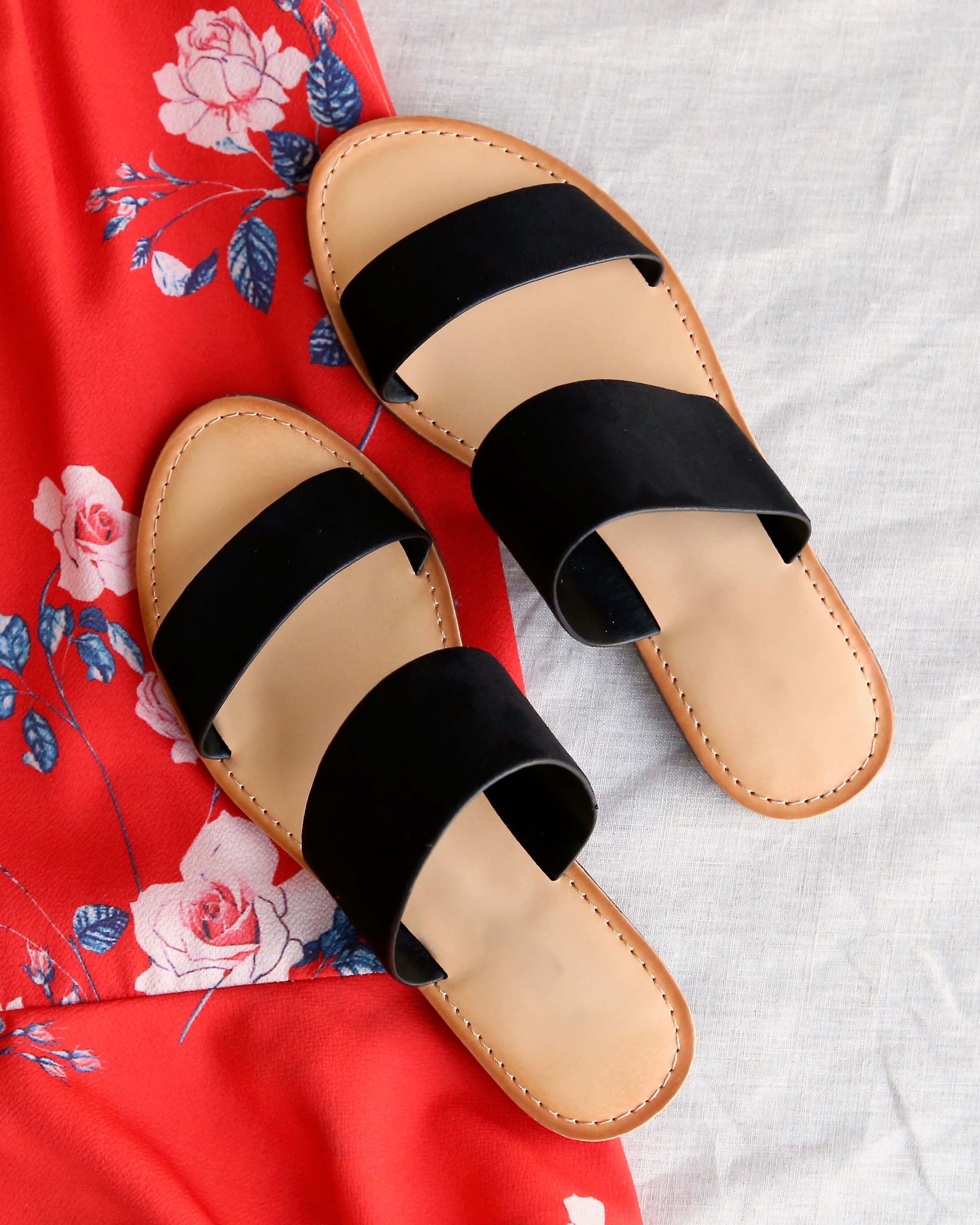 soda double strap sandals