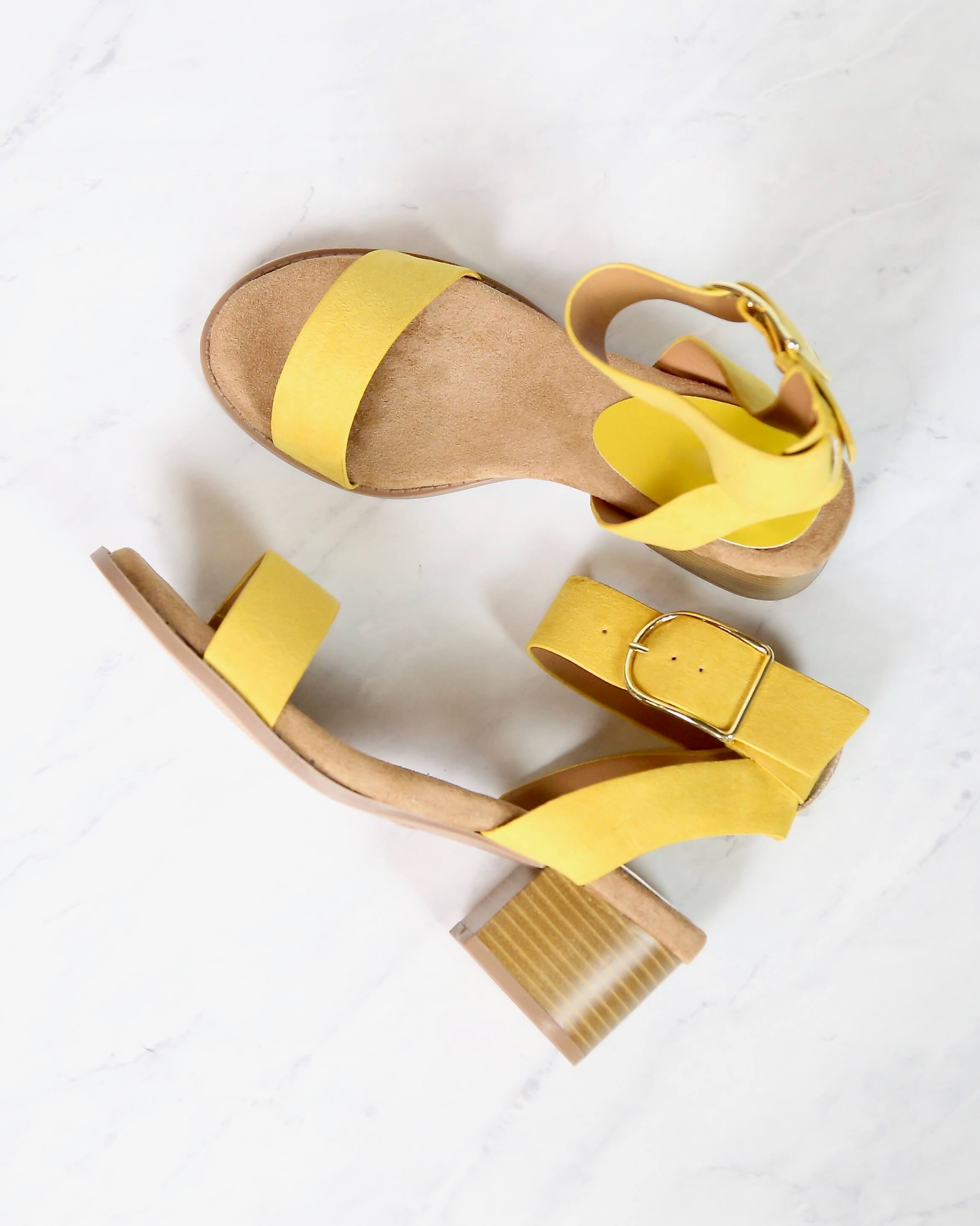 yellow summer sandals