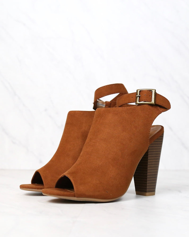 Vegan Suede Wrap Around Ankle Peep Toe Booties in More Colors – Shop Hearts