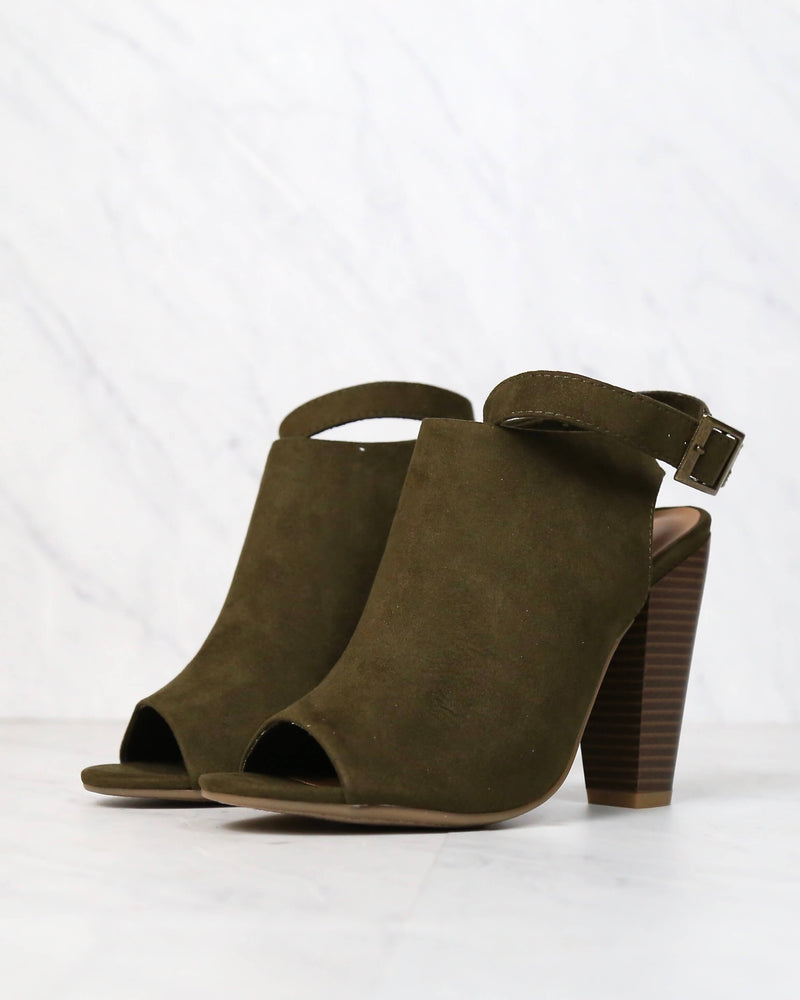 Vegan Suede Wrap Around Ankle Peep Toe Booties in More Colors – Shop Hearts