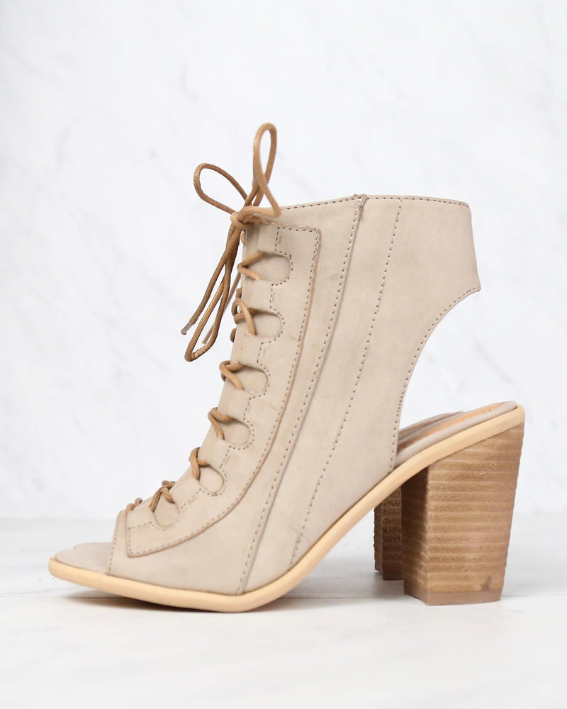 Very Volatile - Dapper Taupe Heeled Sandals – Shop Hearts