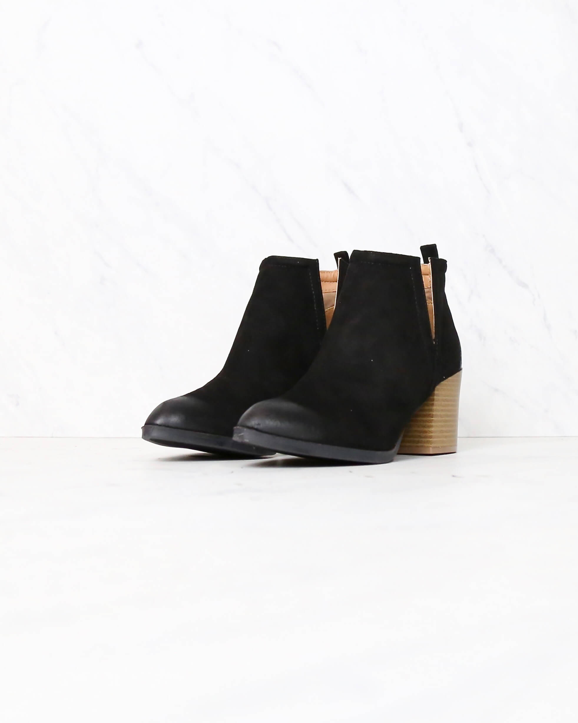 ankle boots with side slits