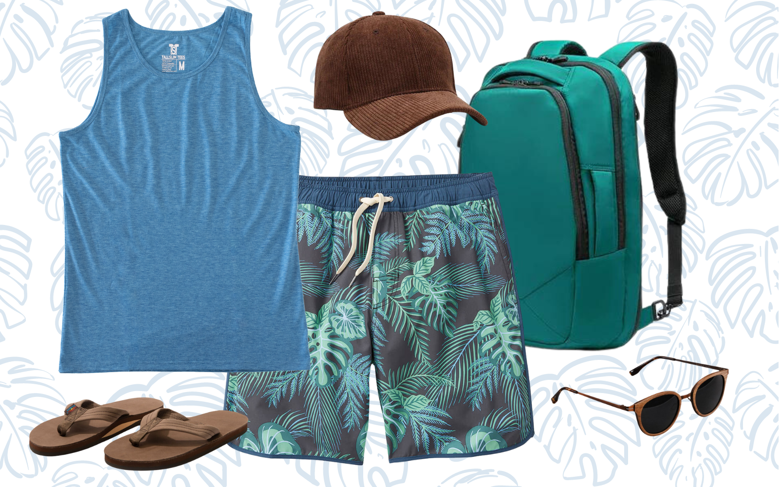 Tropical Travel Outfit for Tall Men