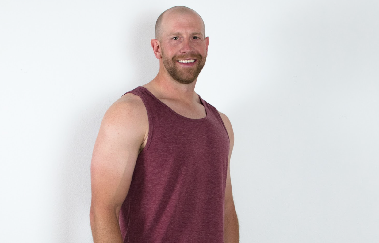 Tall Athlete Wearing Tall Athletic Tank Top
