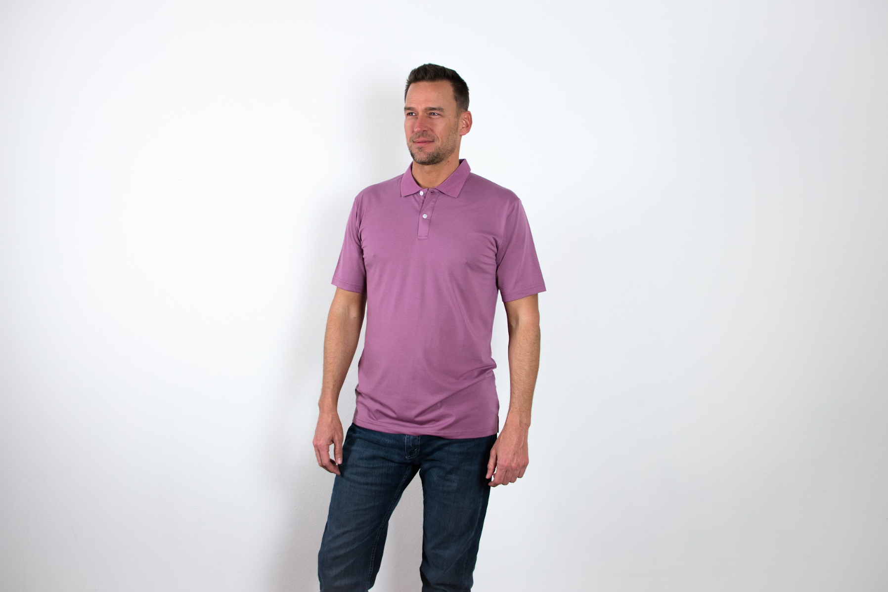 Tall Guy Wearing Tall Dry-Lite Polo