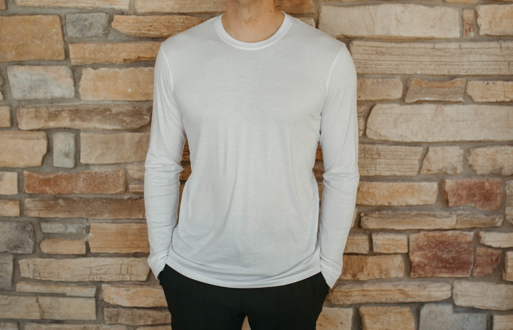 Tall Guy Wearing Tall Long Sleeve