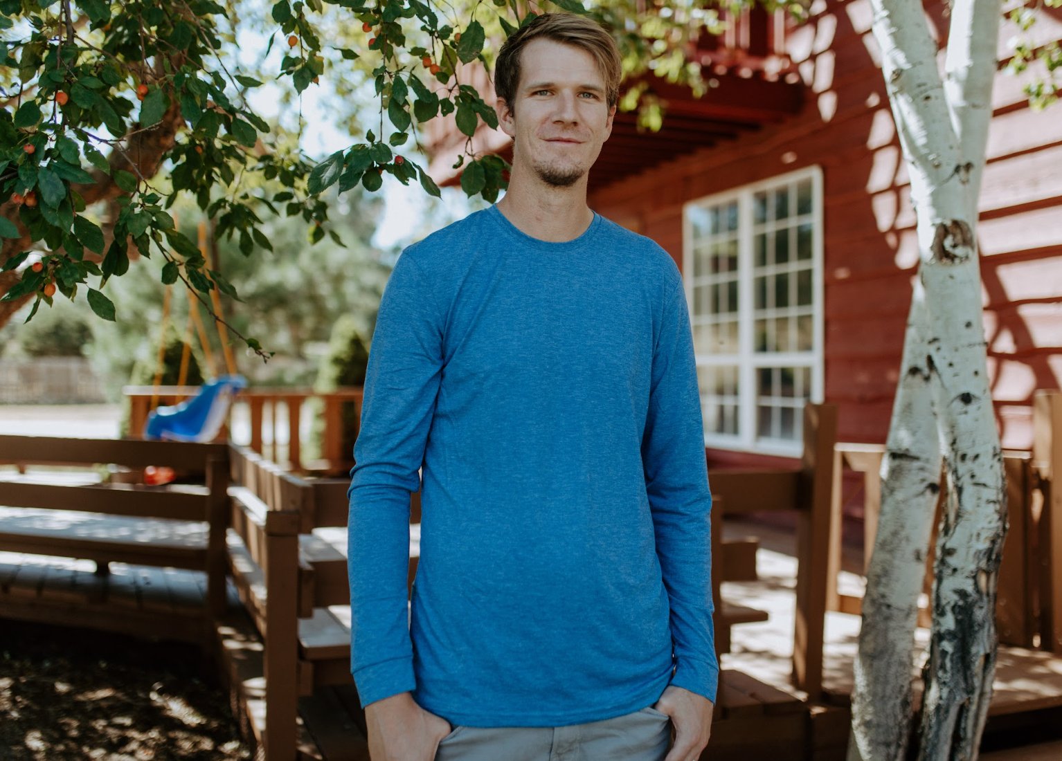 Tall Guy Wearing Tall Long Sleeve