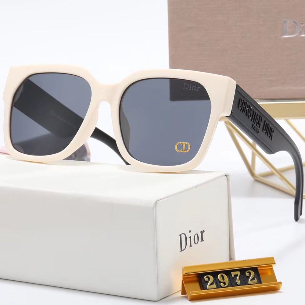 Christian Dior Letter Print Couple Casual Glasses Beach Sunglass