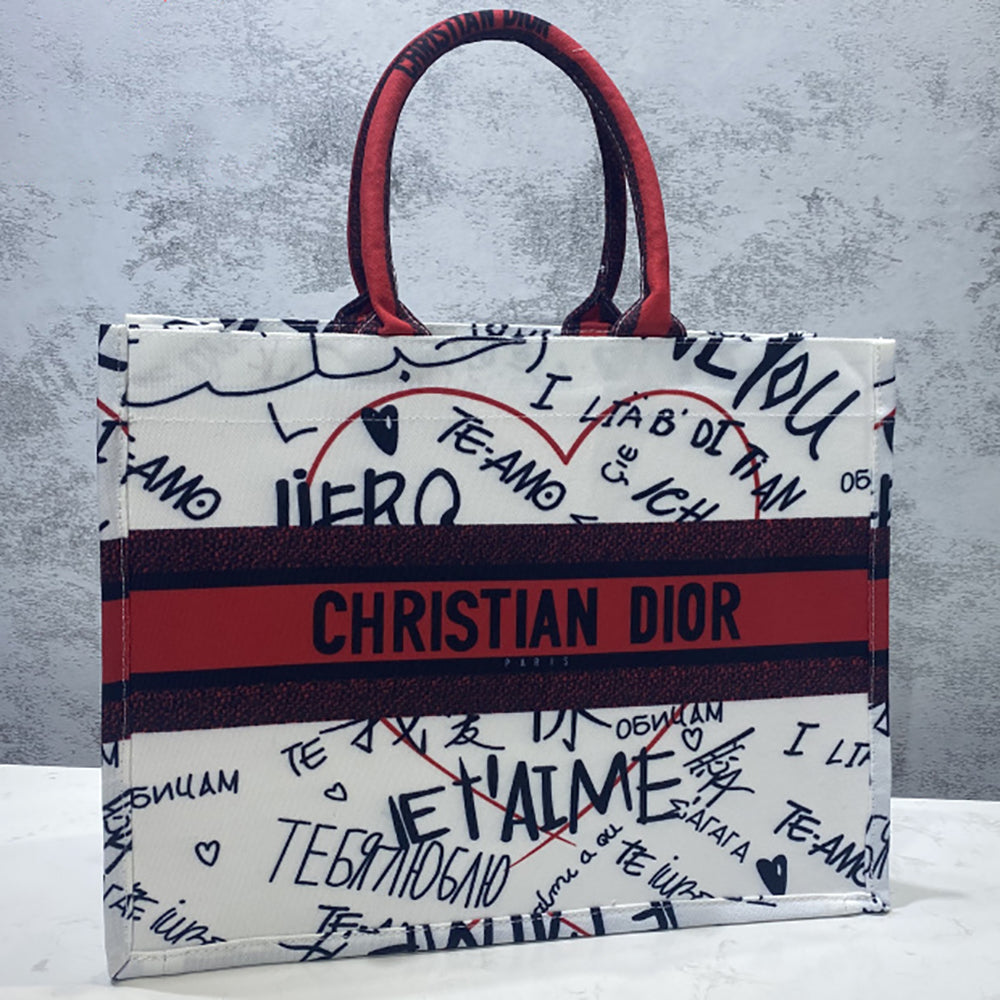 Christian Dior Hot Sale Embroidered Letters Women's Shopping Tote Shoulder Bag