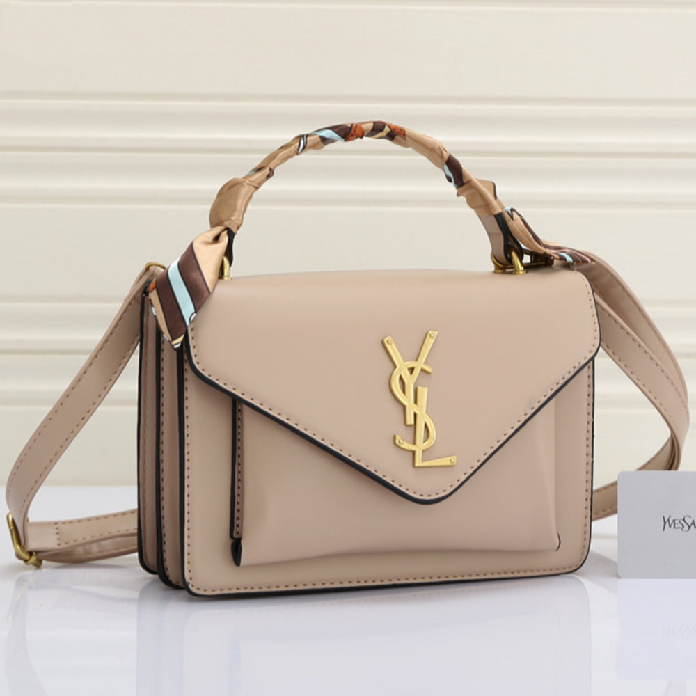 YSL Yves Saint Laurent gold letter logo flap tote bag shoulder bag crossbody bag