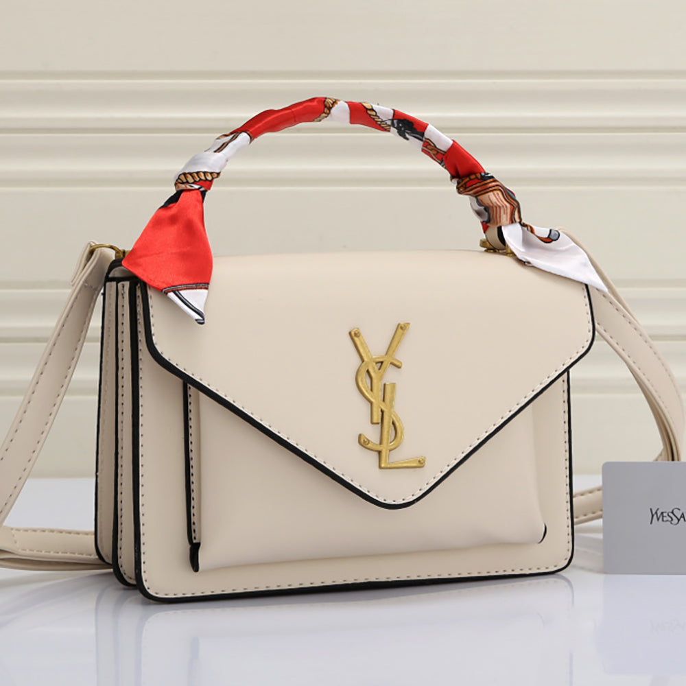 YSL Yves Saint Laurent Gold Letter Logo Women's Shopping Flip Shoulder Bag Crossbody Bag