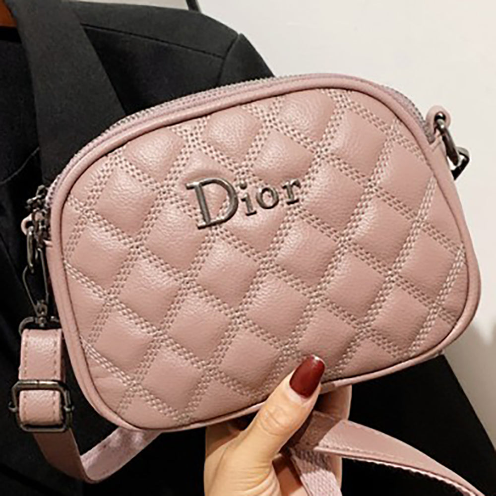 Christian Dior Embossed Women's Shopping Single Shoulder Bag Crossbody Bag