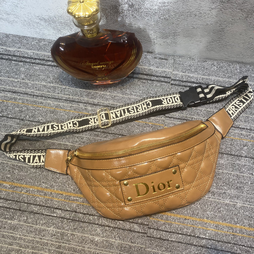 Christian Dior Embossed Letter Logo Women's Men's Vintage Waistpack Crossbody Bag Shoulder B