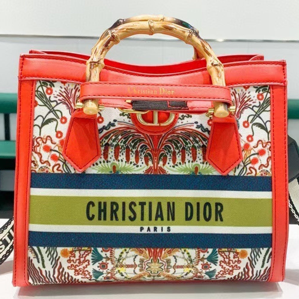 Christian Dior Graphic Letter Print Women's Shoulder Bag Cro