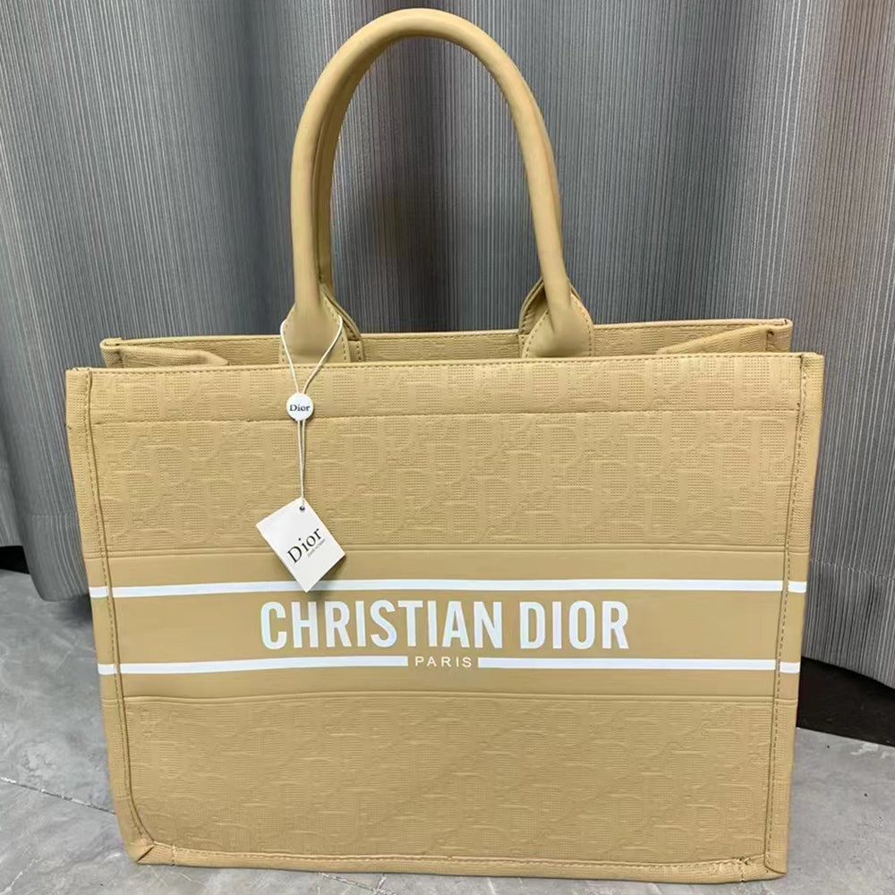 Christian Dior letter print logo women's shopping tote shoulder bag